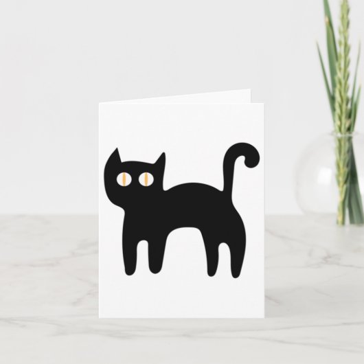 Carte Sticker pour chat noir1 (Devant)