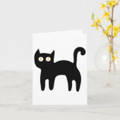 Carte Sticker pour chat noir1 (Fleur jaune)