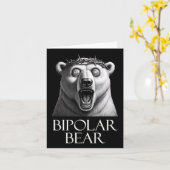 Carte Sticker pour ours bipolaire1 (Fleur jaune)