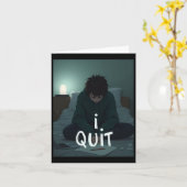 Carte Sticker Quitter (Fleur jaune)