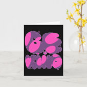Carte Sticker Rose Et Violet (Fleur jaune)