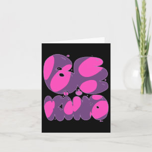 Carte Sticker Rose Et Violet