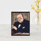 Carte Sticker Sir Winston Churchill 4 (Fleur jaune)