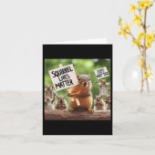 Carte Sticker Squirrel Lives (Fleur jaune)