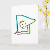 Carte Stickman contorsionniste (Fleur jaune)