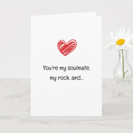 Carte Stickman Funny Modern Spider Joke Valentines Jour (Petite plante)