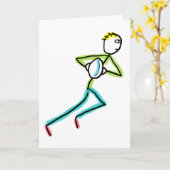 Carte Stickman Rugby (Fleur jaune)