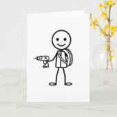 Carte Stickmen At Work - L'Électricien (Fleur jaune)