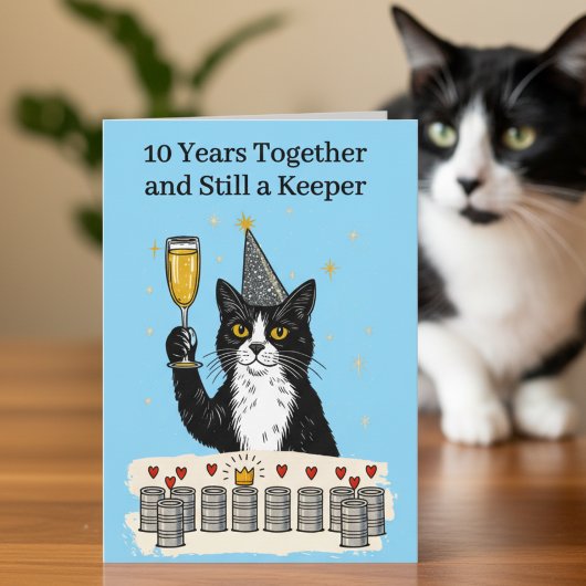 Carte Still a Keeper Ten Tin Cans 10th Anniversary