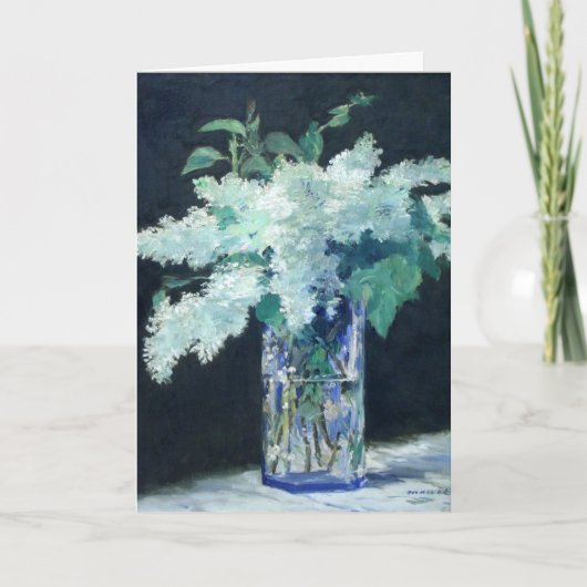 Carte Still Life Lilac Bouquet par Manet Impressionniste (Devant)
