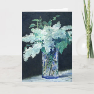 Carte Still Life Lilac Bouquet par Manet Impressionniste