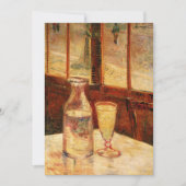 Carte Still Life with Absinthe par Vincent van Gogh (Devant)