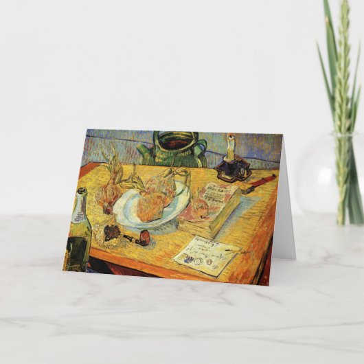 Carte Still Life with Drawing Board de Vincent van Gogh (Devant)