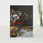Carte Still Life with Flowers and Fruit de Claude Monet (Devant)