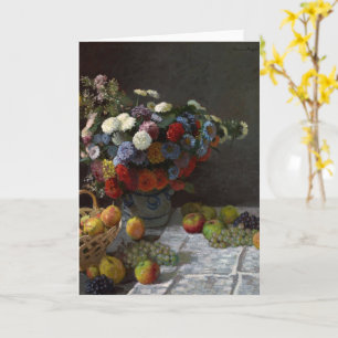 Carte Still Life with Flowers and Fruit de Claude Monet