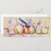 Carte Still Life with Saucepan par Paul Cezanne (Devant / Derrière)