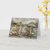 Carte Still Together Whimsical Farmhouse Animals Rainy (Fleur jaune)