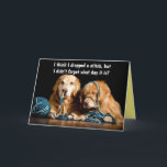 Carte Stitches Golden Retrievers Funny Birthday St<br><div class="desc">Carte Stitches Golden Retrievers Funny Birthday Stitches Card</div>