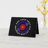 Carte Stone de curling roulant comme l'orbite de la Terr (Fleur jaune)