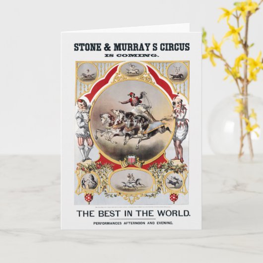 Carte Stone & Murray's Circus, Circa 1870. (Fleur jaune)