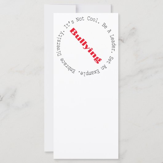 Carte Stop Bullying-Outline by Shirley Taylor (Dos)