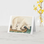 Carte Stop Climate Change Réchauffement climatique Polar (Fleur jaune)