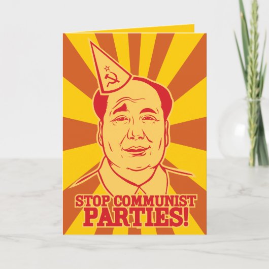 Carte Stop Communist Parties Chairman Mao Card (Devant)
