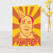 Carte Stop Communist Parties Chairman Mao Card (Fleur jaune)