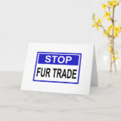 Carte Stop Fur Trade Panneau bleu (Fleur jaune)