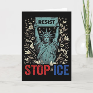 Carte Stop Ice Funny Statue Of Liberty Boho Floral Resis
