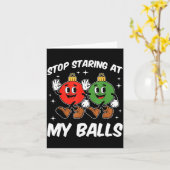 Carte Stop Staring At My Funny Dirty Christmas Adult Hum (Fleur jaune)