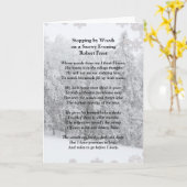 Carte Stopper par Woods Soirée Neige Robert Frost Poème (Fleur jaune)