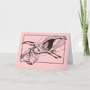 Carte Stork and Baby : Baby Girl Félicitations