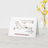 Carte Stork (Birthday Card) (Fleur jaune)