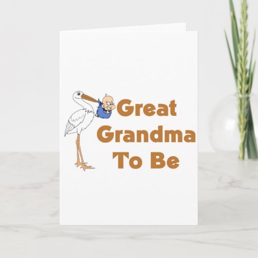 Carte Stork Grande grand grand-mère à être (Devant)