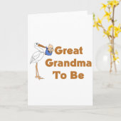 Carte Stork Grande grand grand-mère à être (Fleur jaune)