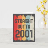 Carte Straight Outta 2001 Funny Retro Birthday Awesome S (Fleur jaune)