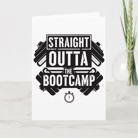 Carte Straight Outta Fitness gym Workout (Devant)