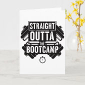 Carte Straight Outta Fitness gym Workout (Fleur jaune)