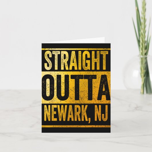 Carte Straight Outta Newark New Jersey (Devant)