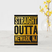 Carte Straight Outta Newark New Jersey (Fleur jaune)