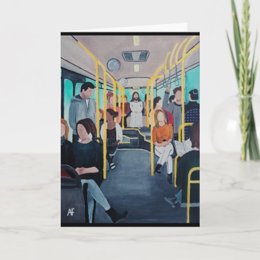 Carte Stranger on the Bus Painting by Alfred Fox (Devant)