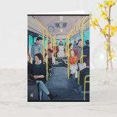 Carte Stranger on the Bus Painting by Alfred Fox (Fleur jaune)