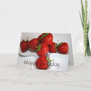 Carte Strawberries Happy Birthday Card