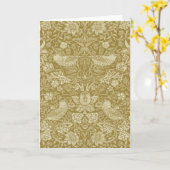 Carte Strawberry Thief Gold, William Morris (Fleur jaune)