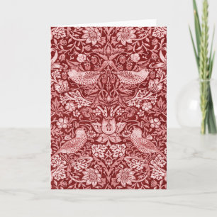 Carte Strawberry Thief Maroon, William Morris