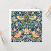 Carte Strawberry Thief (par William Morris) (Devant/Arrière en situation)