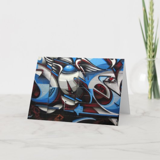 Carte street art bleu (Devant)