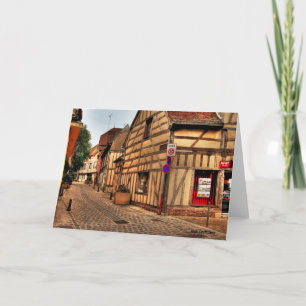 Carte Street in Troyes France Grey Card