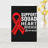 Carte Strength Support Squad Heart Disease Awareness Red (Fleur jaune)